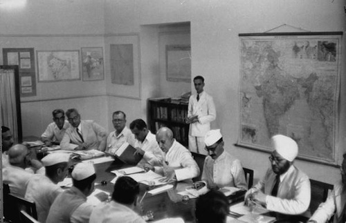 Nehru at a Planning Commission meeting in June 1952. Photograph  by James Burke from Google Life magazine archive 